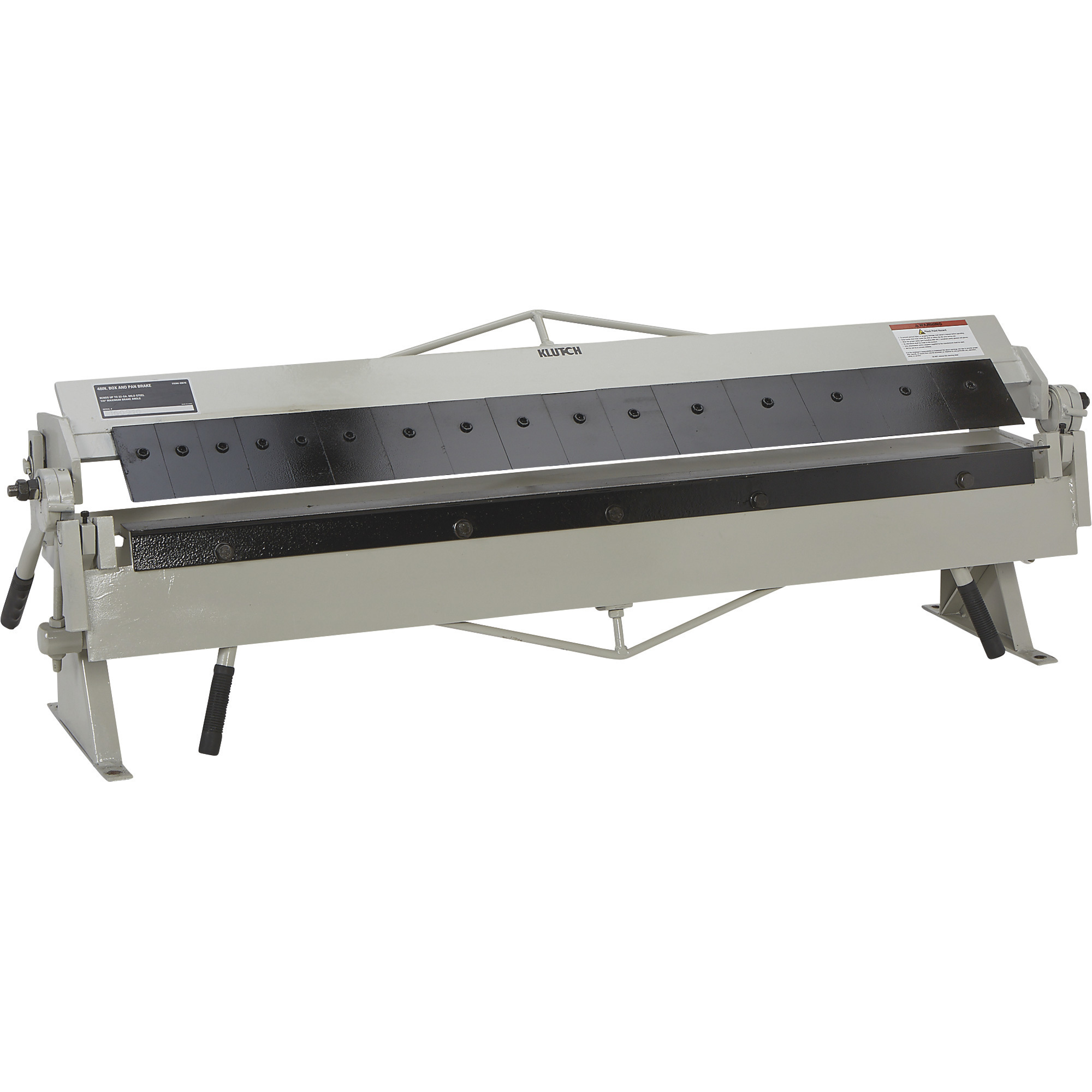 Klutch Box and Pan Brake, 48-1/4in. Capacity, 22-Ga. Steel, 135° Max. Bend
